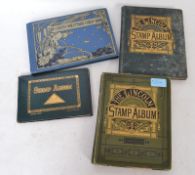 STAMPS Three very old albums. Two Victorian 