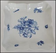 A Meissen large blue and white hand painted ceramic fruit bowl having Meissen blue cross swords mark