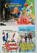 Two UK British Quad cinema Disney advertising doub