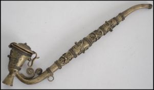 A vintage 20th century Chinese silver opium pipe wire work decoration