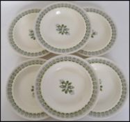 A group of six Wedgwood of Etruria 'Persephone' patterned bowls, designed by Eric Ravilious.