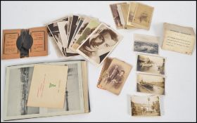 A good collection of vintage ephemera to include unseen photo of the SS Acquitania, Hms Hogue, Hms