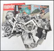 A good collection of black and white photographs of famous movie stars and famous films, some with