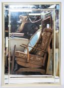 A 20th century venetian style mirror n a bevelled glass frame, Purchased by the vendor from John