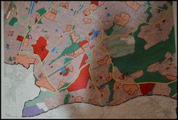 A collection of vintage maps of Bristol - Town & Country Planning Act 1962 map, coloured maps of