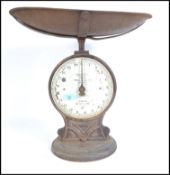 A vintage set of Salter Industrial trade scales being spring balanced no 50T complete with the tray.