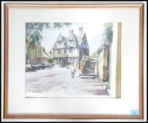 Brian Lancaster April 2002 - Bristol Savages. Watercolour painting of Winchcombe, Jacobean House