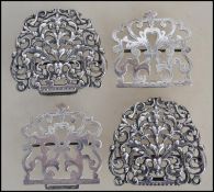 A silver hallmarked nurses silver pierced floral and foliate decorated buckle, Birmingham assay