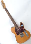 A 1970's Telecaster style 6 string electric guitar 'Columbus Series 2', with mother of pearl fret