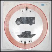 A vintage 20th century street warning sign - belie