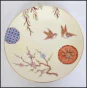 A 19th century Minton Aesthetic Movement cabinet plate possibly by William Stephen Coleman.