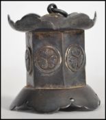 A believed/ 19th century Japanese silver hanging incense burner. Maker unknown but bearing the