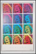 A framed and glazed abstract pop Andy Warhol inspired art picture print featuring Marilyn Monroe.