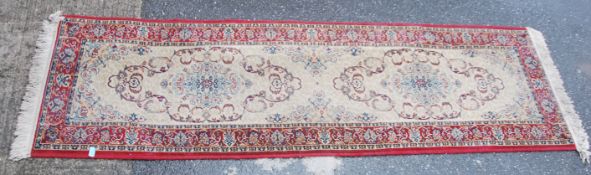 A 20th century machine woven Persian runner rug ha
