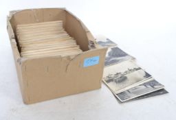 POSTCARDS. Small size. Box of UK Black & White Real Photo view type.(approx 600).
