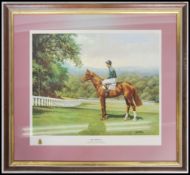 A collection of five framed and glazed lithographs commemorating  the bi-centenary of the Derby.