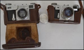 A Zeiss Ikon Camera the Contax in original leather case with serial number on the case 178712.