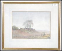 A framed and glazed water colour painting titled '