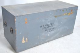 A vintage 20th century grey painted wooden steamer