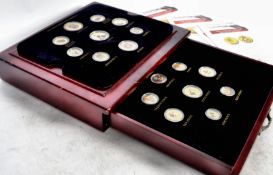 An Elizabeth II ' The Changing Face of Britain's Coinage, Golden Edition ', comprising two trays