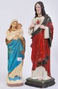 A pair of rare early 20th century plaster eclesias