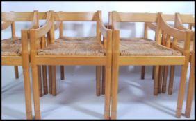Vico Magistretti - A set of eight  Carimate beech