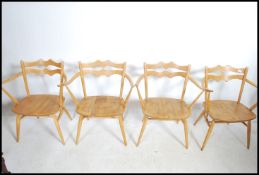 A set of four retro rare Ercol 493 Windsor Carver