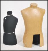 A vintage mid century torso tailors dummy mannequi
