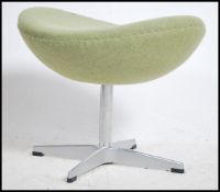 After Arne Jacobsen. A polished steel and mint gre