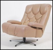 A 1970's  retro 20th century Tetrad light brown le