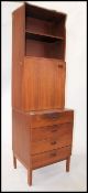 A 1970's Danish teak upright pedestal chest of dra
