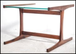 An unusual vintage mid century Danish teak wood co