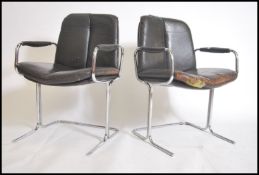 A pair of 1970's Pieff of Worcester chrome and lea