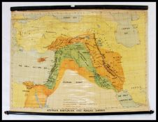 A VIctorian linen backed school / Industrial map o