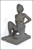 A good bronze painted plaster study sculpture of a