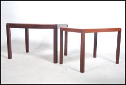A superb pair of Danish mid century tables, each s