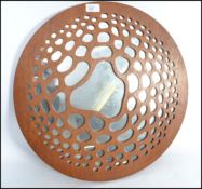 A retro 1970's mid century pierced oak ply panel c