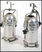 A stunning pair of 20th century polished steel Par