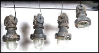 A good set of 20th century Industrial bulkhead lig