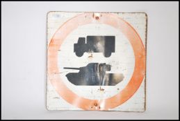 A vintage mid 20th century enamel painted metal st