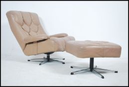 A 1970's  retro 20th century Tetrad light brown le