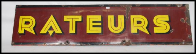 A large vintage early 20th century enamel advertis