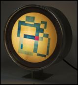 A vintage 1970,s retrp kaleidoscope lamp with alum