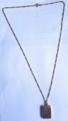 A hallmarked 9ct gold figaro link necklace chain w
