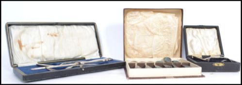 A silver hallmarked christening set by Francis How