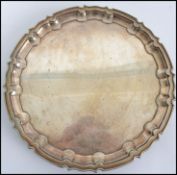 Hunting Interest. A silver plated salver with nota