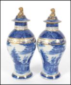 A pair of believed early 19th century Pearlware bl