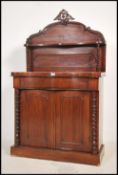 A Victorian mahogany chiffonier sideboard raised o
