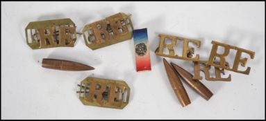 A good group of Royal Engineers shoulder badges al