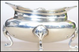 A silver hallmarked open topped table salt having